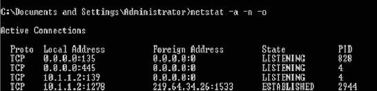 En el símbolo de sistema que te aparece, escribe "netstat-an" y luego oprime Enter. Copia la dirección IP que aparece antes de cerrar el CMD.

Ahora puedes ir a http://www.ip-adress.com/ip_tracer/ e introducir la dirección IP para determinar la localización aproximada.